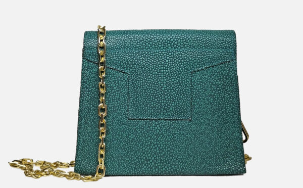 Sapphi Leather Handbag Green - Image 3